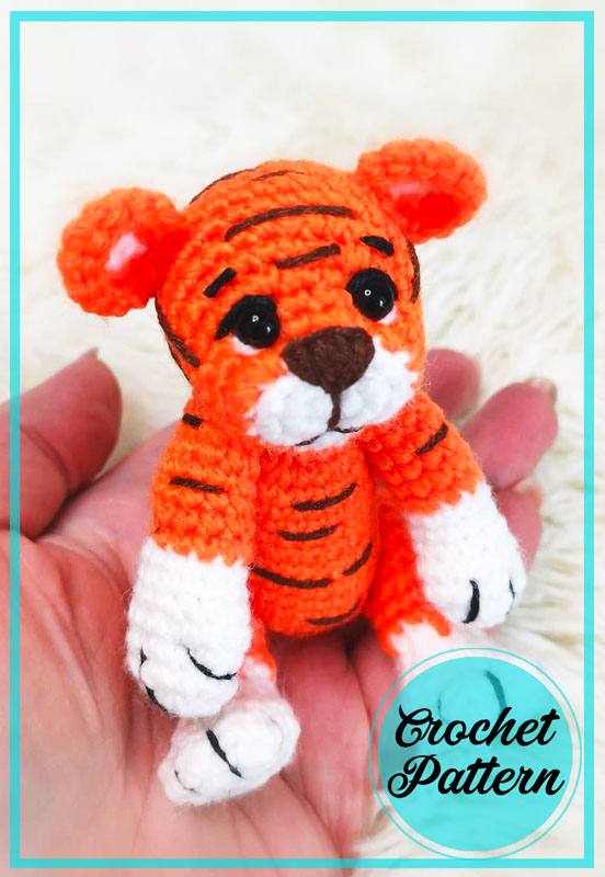 Little Finger Tiger Amigurumi PDF Free Crochet Pattern