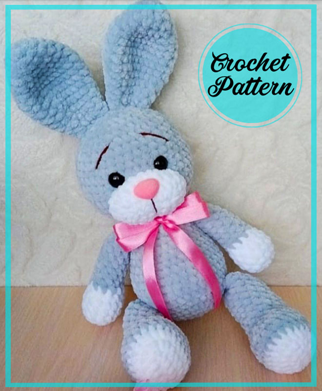 Plush Velvet Bunny Amigurumi PDF Free Crochet Pattern 1