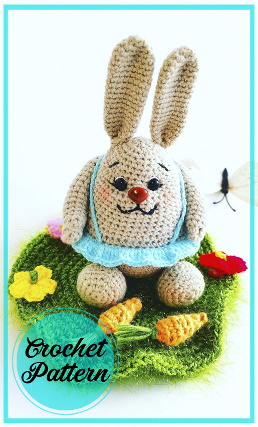 Little Chicken with overalls amigurumi PDF free pattern