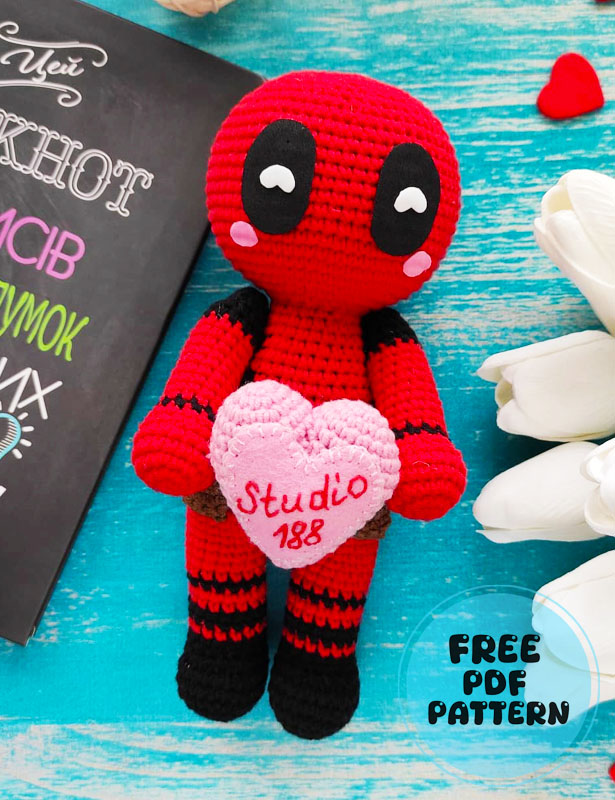 Deadpool Amigurumi Doll PDF Free Pattern (2)