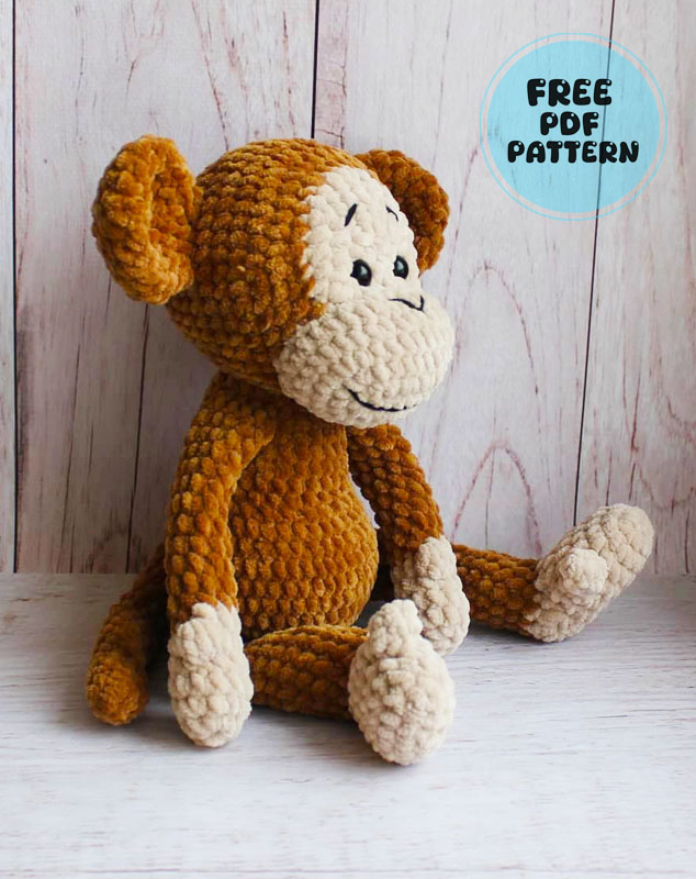 Velvet Monkey Toffee Amigurumi PDF Free Pattern (1)