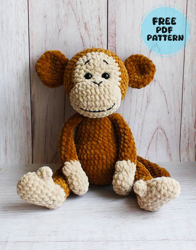 Velvet Monkey Toffee Amigurumi PDF Free Pattern (2)