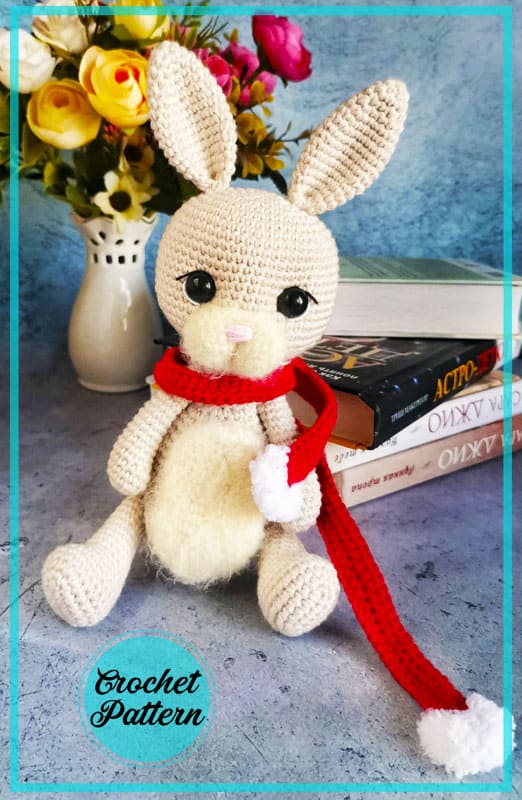 White Cute Bunny Amigurumi Crochet Pattern