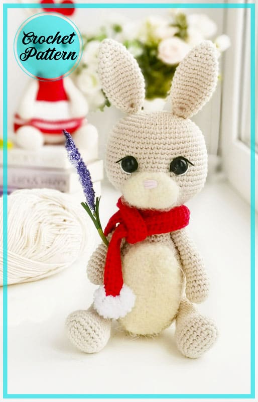 White Cute Bunny Amigurumi Crochet Pattern