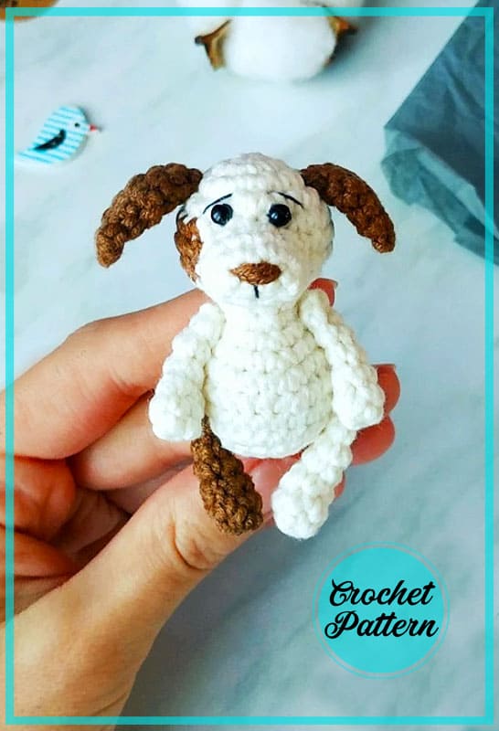 Crochet dog keychain deals