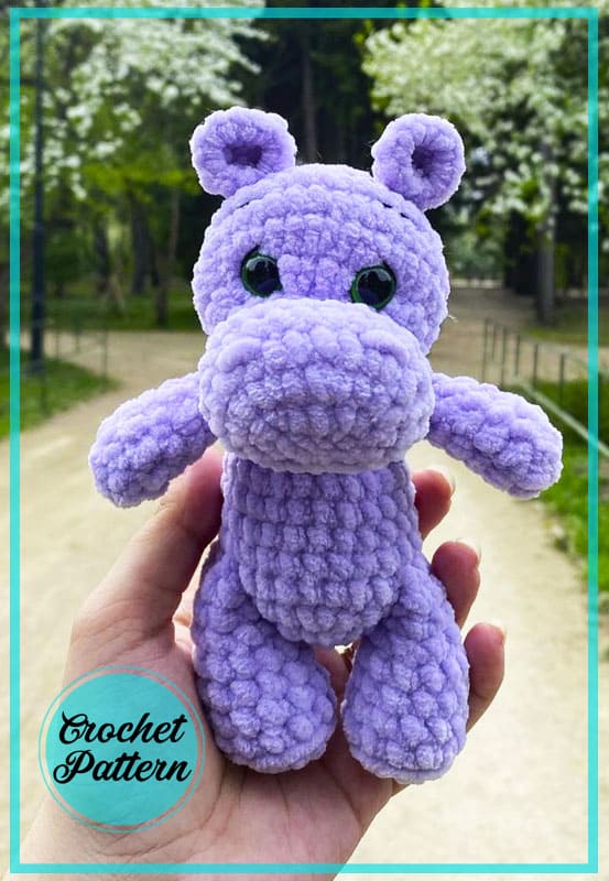 Easy Velvet Hippo Crochet Amigurumi Pattern Amigurumiday