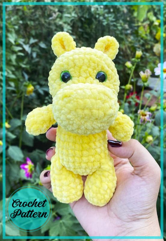 Easy Velvet Hippo Crochet Amigurumi Pattern (6)