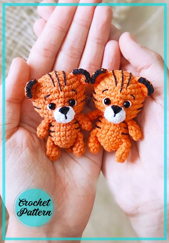 Mini Tiger Keychain Amigurumi PDF Crochet Pattern
