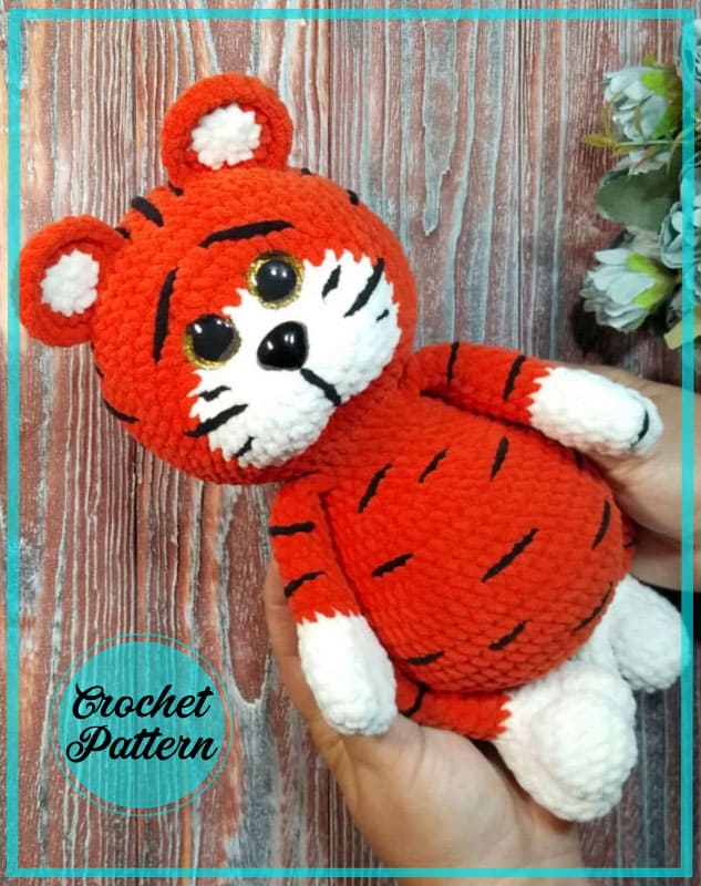 Neon Tiger Crochet PDF Amigurumi Free Pattern