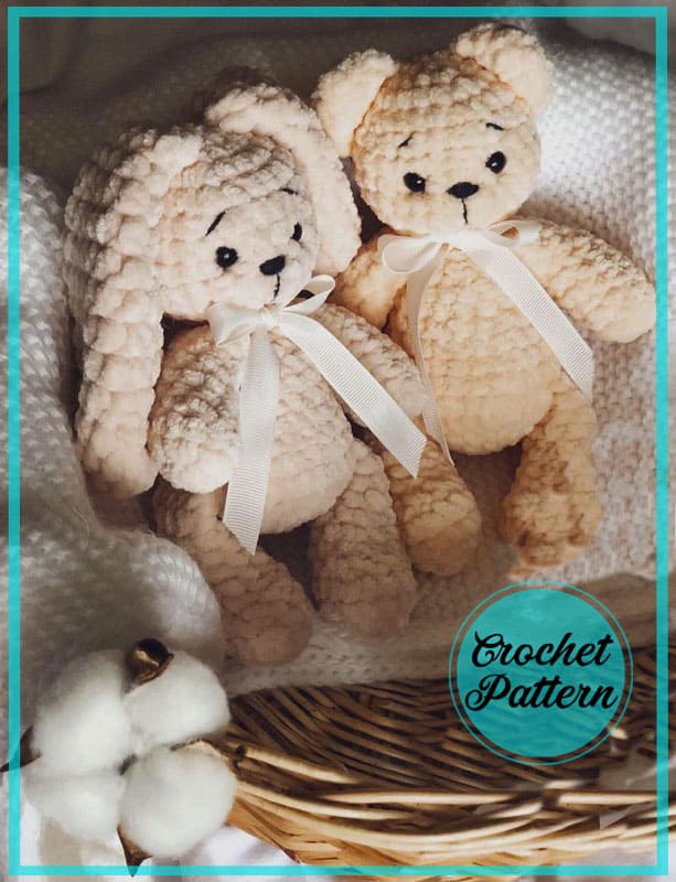 Plush Bear and Bunny Amigurumi Crochet Pattern (2)