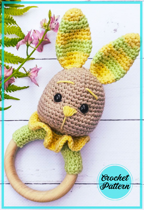 Rattle Bunny Amigurumi Crochet Free Pattern