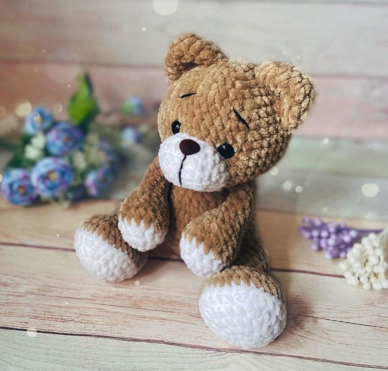 Crochet Velvet Teddy Bear Amigurumi Free Pattern - Crochet For You