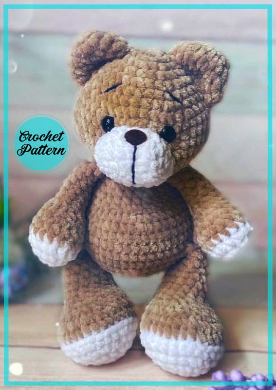 Velvet Teddy Bear Niko PDF Amigurumi Crochet Pattern