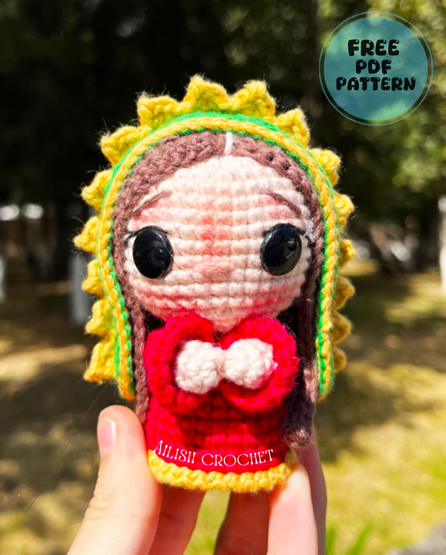 Virgin of Guadalupe Doll Amigurumi Free Pattern (3)