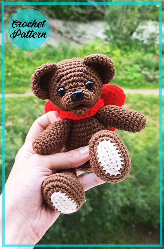 Teddy Bear with Scarf Amigurumi Free Crochet Pattern