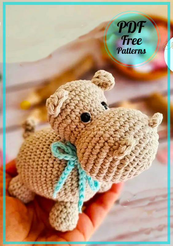 Crochet Rattle Hippo Amigurumi PDF Free Pattern 3