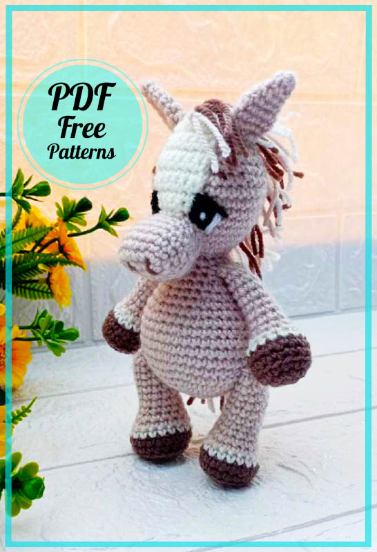 Cute Crochet Donkey PDF Amigurumi Free Crochet Pattern (2)