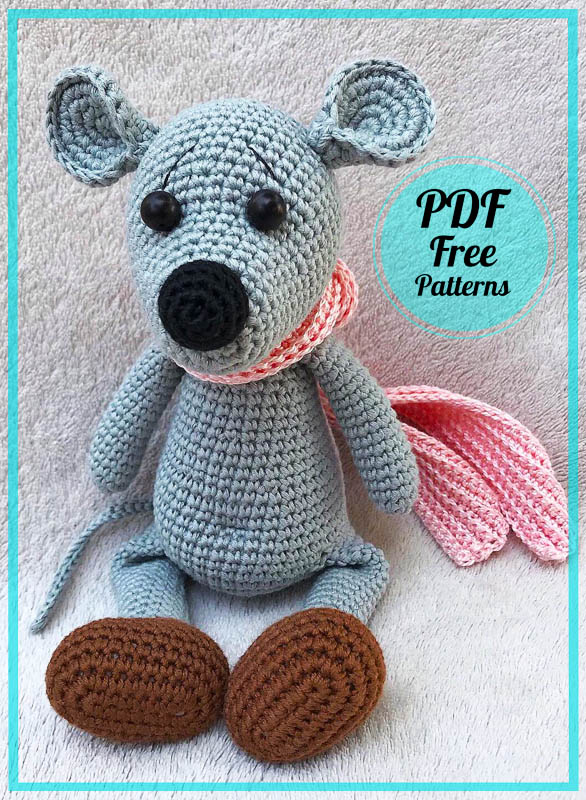 Easy Mouse Amigurumi PDF Crochet Free Pattern (4)