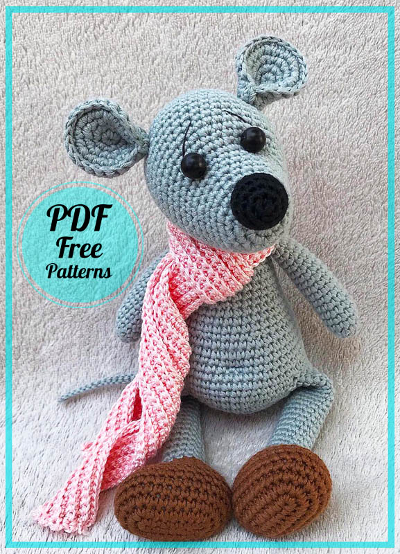 Easy Mouse Amigurumi PDF Crochet Free Pattern (5)
