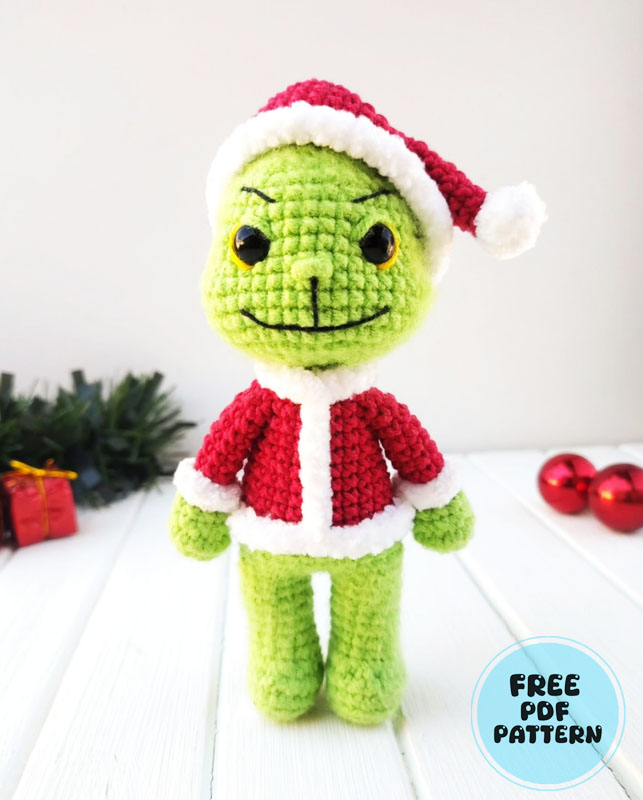 Grinch Doll for Christmas Crochet Pattern Step by Step (3)