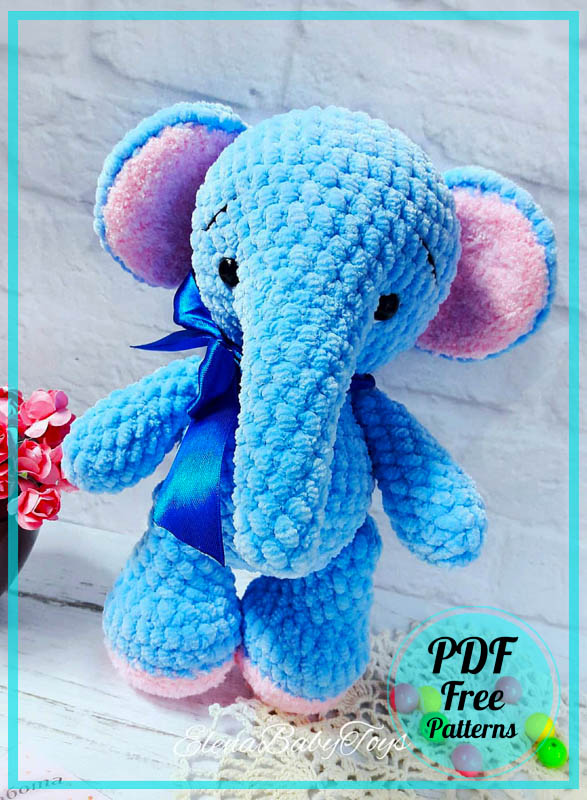 Plush Velvet Elephant Amigurumi Free PDF Crochet Pattern (2)