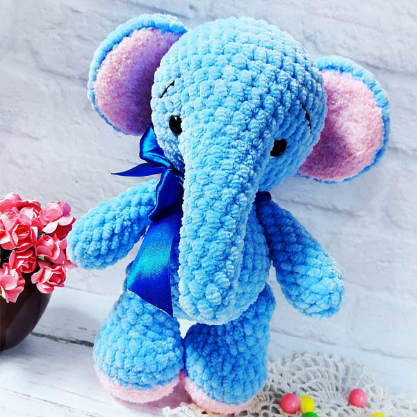 Plush Velvet Elephant Amigurumi Free PDF Crochet Pattern