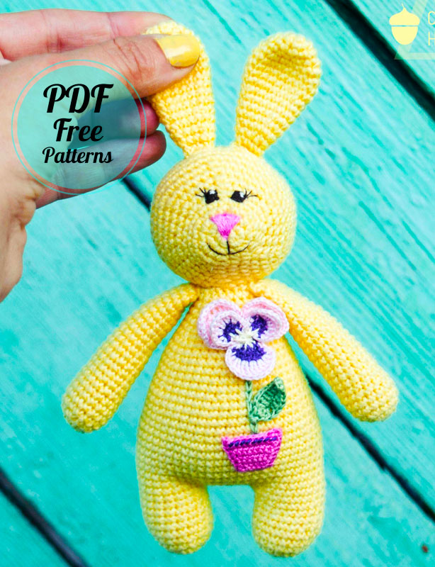 Crochet Rattle Bunny PDF Amigurumi Free Pattern (1)