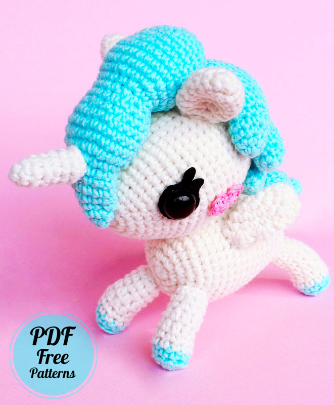 Cute Crochet Unicorn Amigurumi PDF Free Pattern (1)