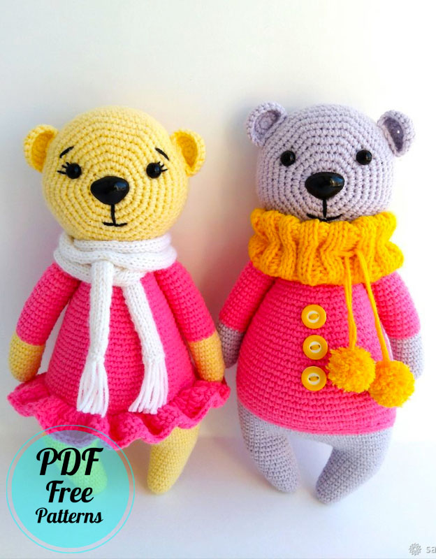 Easy Bear with Snood Amigurumi PDF Free Pattern (2)