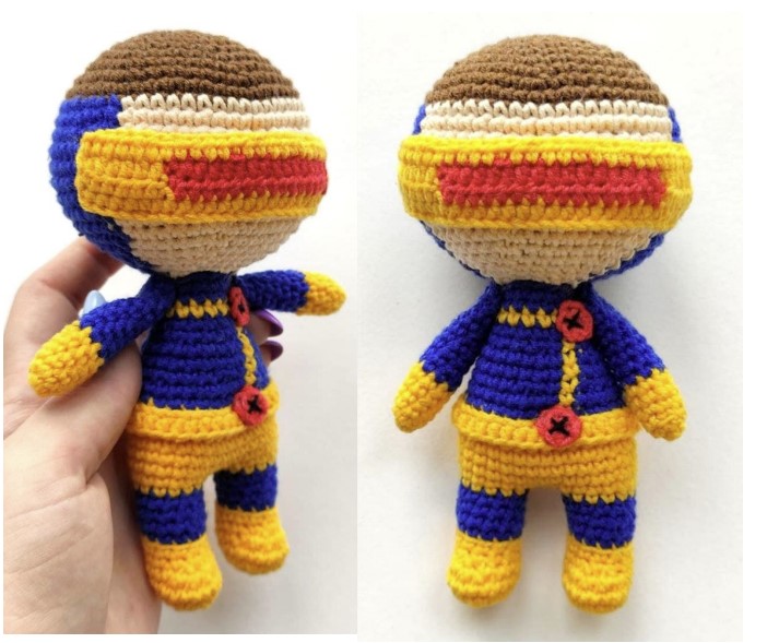 Crochet Cyclops X-Men PDF Amigurumi Free Pattern (1)