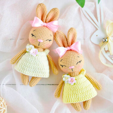 Crochet Bunny in Dress Amigurumi PDF Pattern (1)