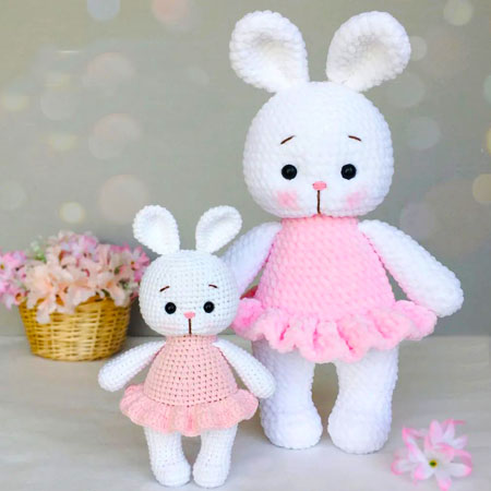 Crochet Bunny Marshmallow in a Dress PDF Pattern
