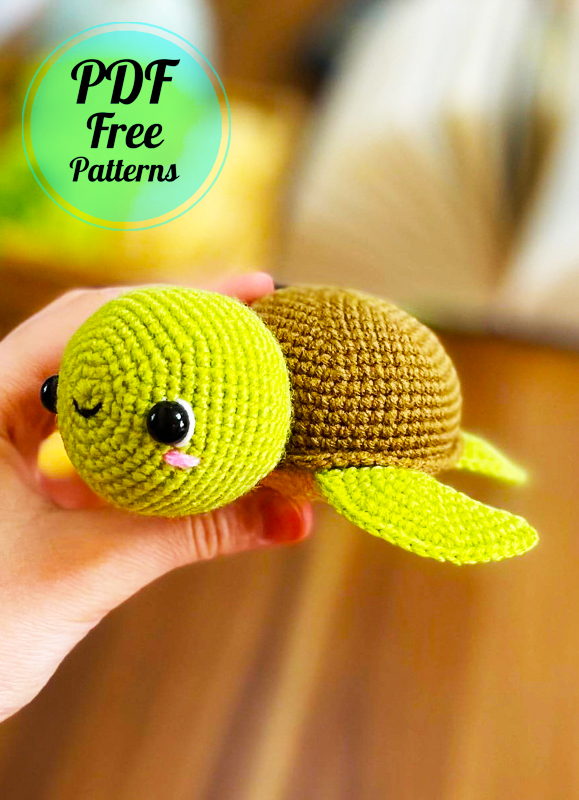 Crochet Cute Turtle Amigurumi PDF Free Pattern - Amigurumiday