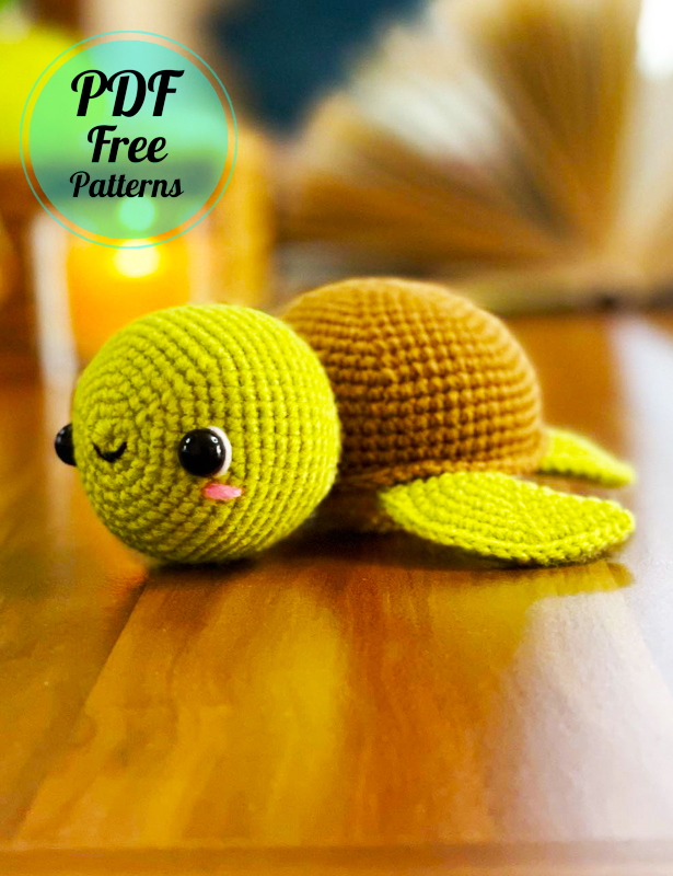 Crochet Cute Turtle Amigurumi PDF Free Pattern