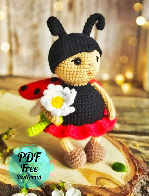 Crochet Ladybug Doll Amigurumi PDF Free Pattern (2)