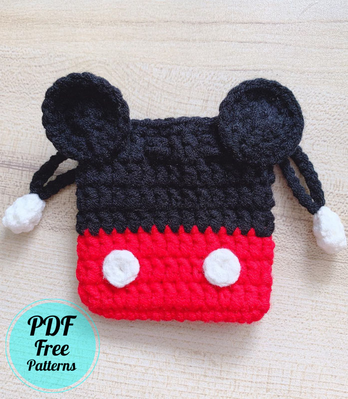 Crochet Mickey Mouse Airpod Case PDF Pattern (3)