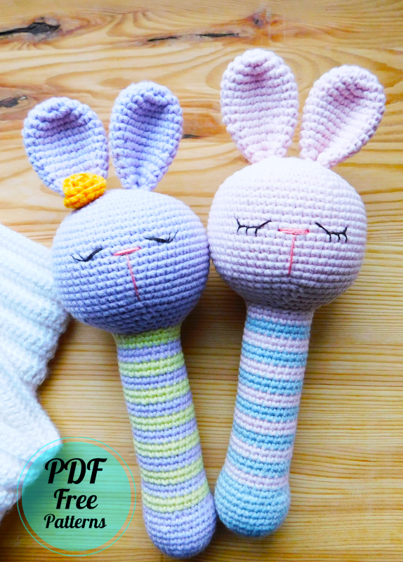 Crochet Rattle Bunny Amigurumi PDF Free Pattern (2)