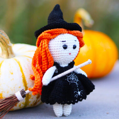 Crochet Witch with Broom Amigurumi PDF Pattern