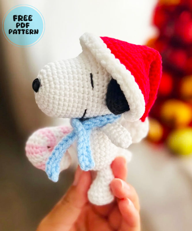 Snoopy Dog for Christmas Amigurumi PDF Pattern (3)