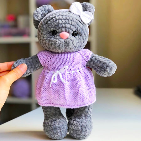 Crochet Kitty Irina in Dress PDF Free Pattern