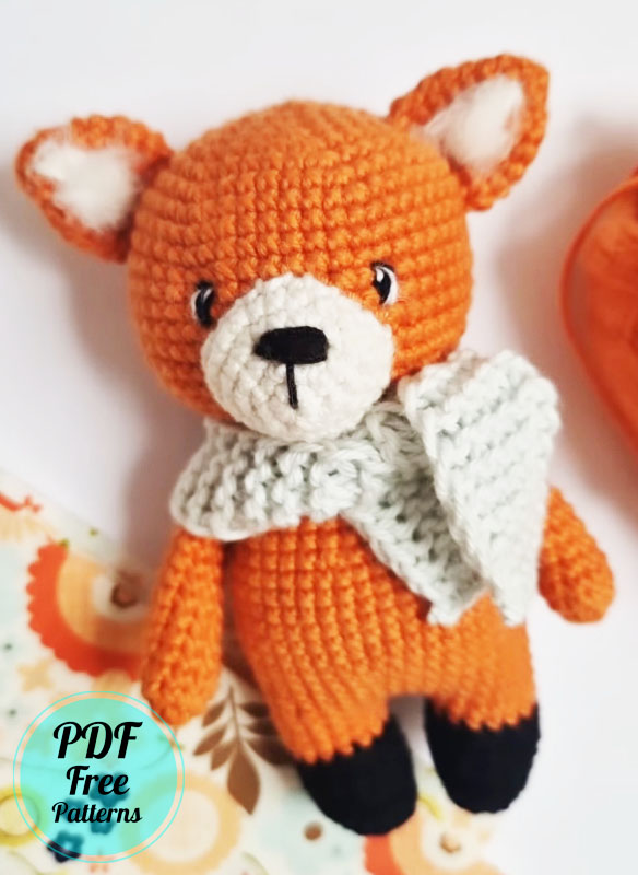Winter Fox Puffy Crochet Amigurumi PDF Free Pattern (4)