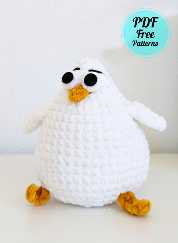 Chubby Oddy Seagull PDF Amigurumi Free Pattern (2)