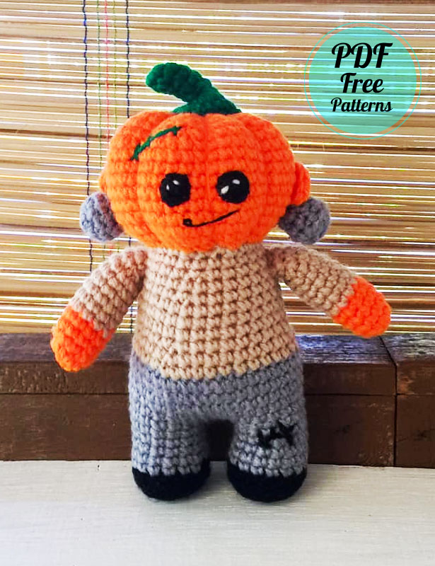 Crochet Pumpkin Doll Amigurumi PDF Free Pattern (2)