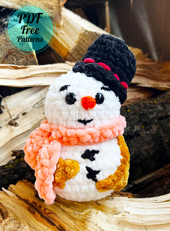 Christmas Crochet Snowman Amigurumi PDF Free Pattern (2)