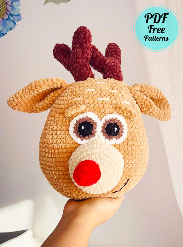 Christmas Deer Ornament Amigurumi PDF Free Pattern (2)