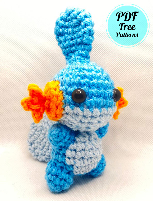 Crochet Chibi Mudkip Pokemon Amigurumi PDF Pattern (4)