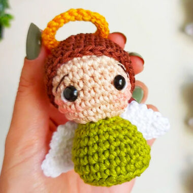 Crochet Christmas Angel Ornament PDF Free Pattern (1)