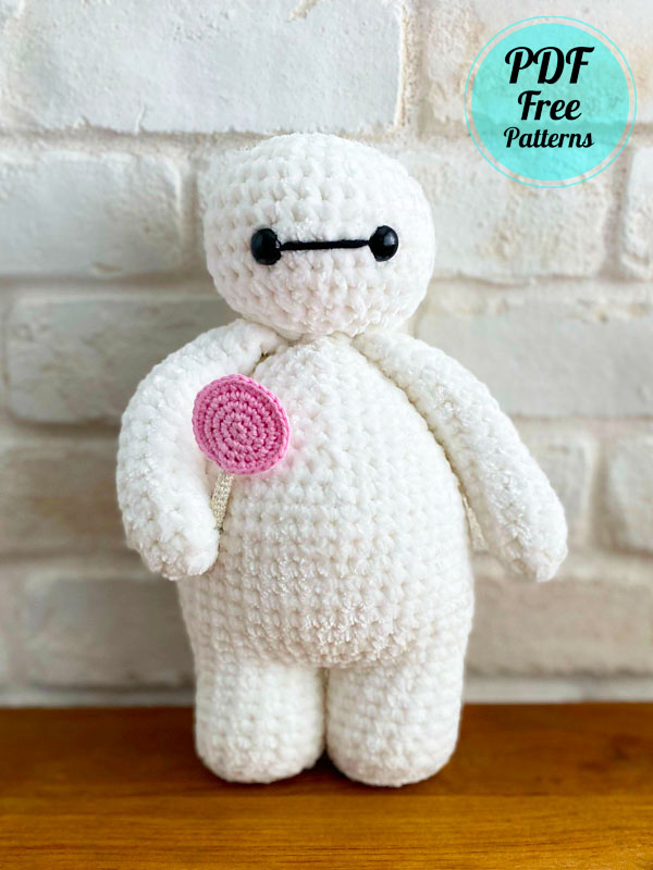 Crochet Disney Baymax Doll Free Amigurumi PDF Pattern - Amigurumiday