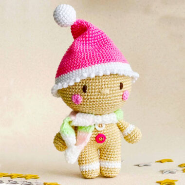Crochet Ginger Christmas Doll PDF Amigurumi Pattern (1)