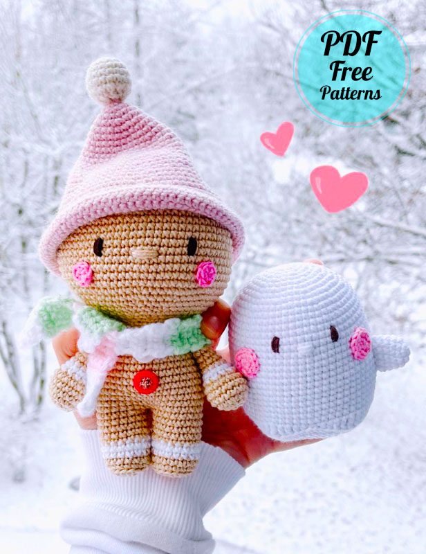 Crochet Ginger Christmas Doll PDF Amigurumi Pattern (3)